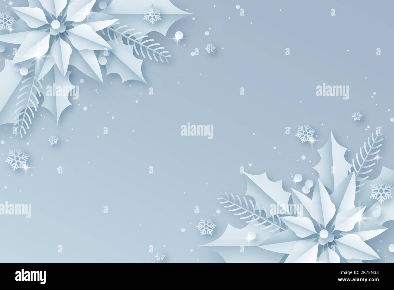 paper style winter background vector design illustration Stock Vector ...