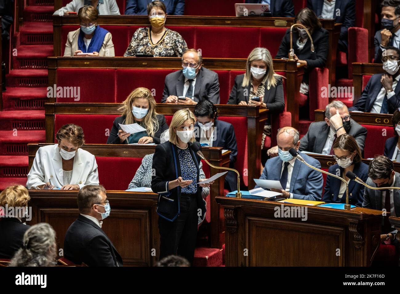 ©Sadak Souici / Le Pictorium/MAXPPP - Sadak Souici / Le Pictorium - 28/09/2021 - France / Ile-de-France / Paris - Seance de questions au gouvernement le mardi 28 septembre 2021 a l'assemblee Nationale / 28/09/2021 - France / Ile-de-France (region) / Paris - Government question session on Tuesday 28 September 2021 at the National Assembly Stock Photo