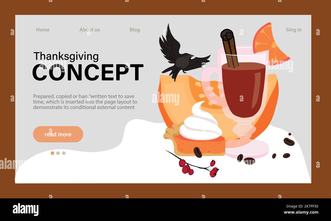 Happy Thanksgiving Flyer or Poster Concept Stock Vector - Illustration of  party, holiday: 256722582