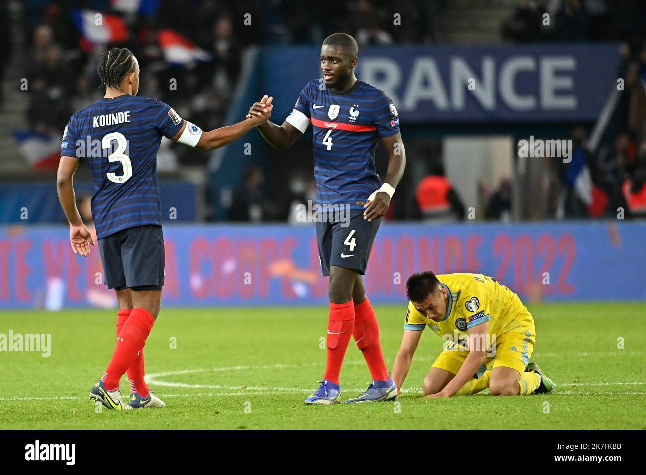 ©Julien Mattia / Le Pictorium/MAXPPP - Jules Kounde et Dayot Upamecano ...