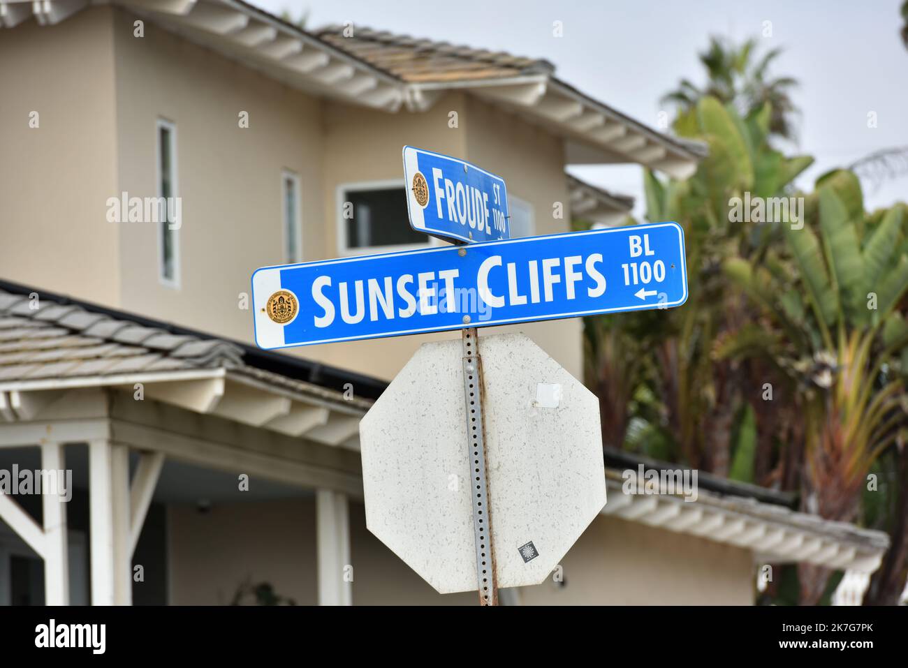Particular at Sunset Cliffs, San Diego Stock Photo