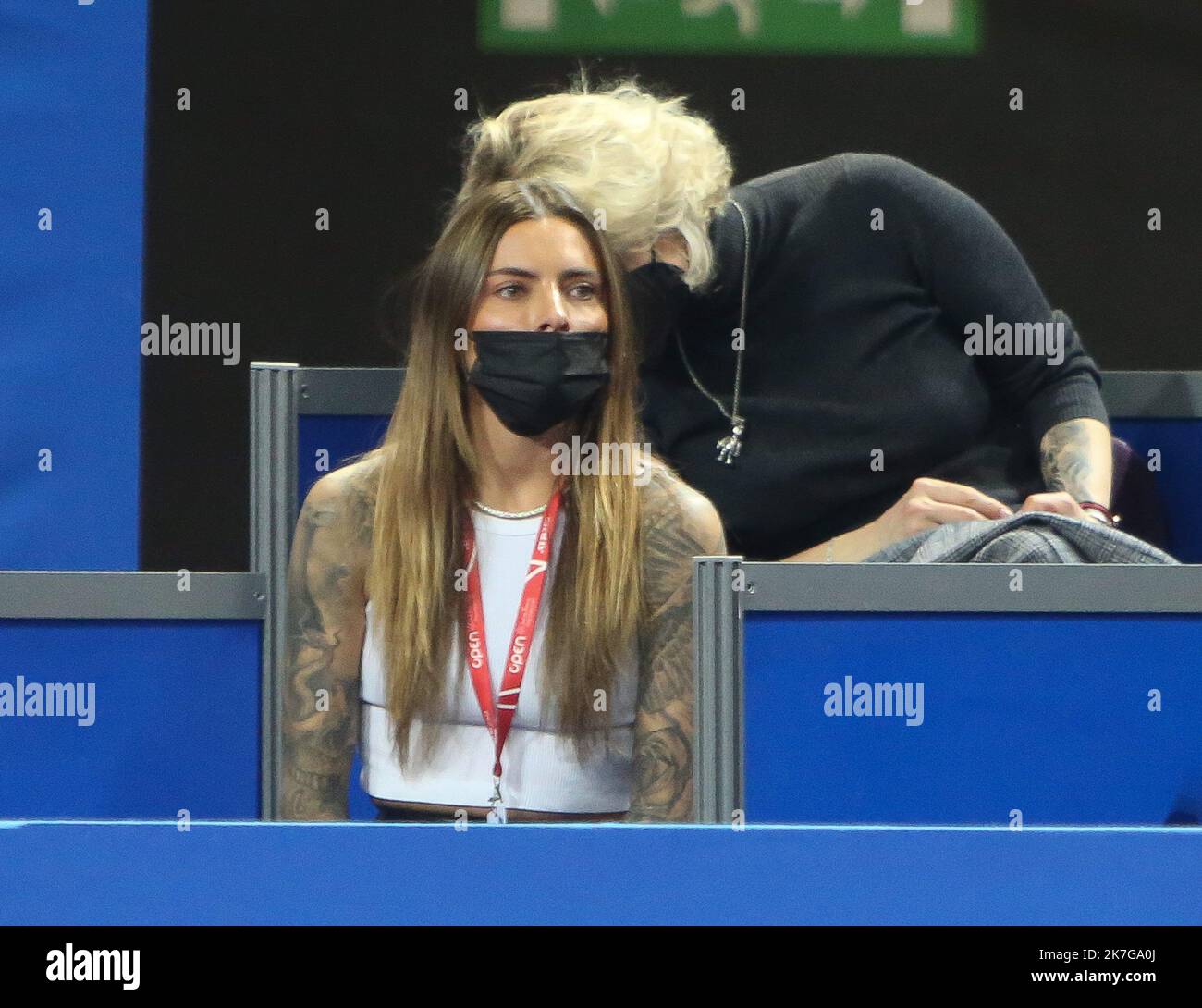 ©Laurent Lairys/MAXPPP - Sophia Thomalla, girlfriend of Alexander Zverev of Germany during the Open Sud 2022, ATP 250 tennis tournament on February 05 , 2022 at Sud de France Arena in Montpellier, France - Photo Laurent Lairys / Stock Photo