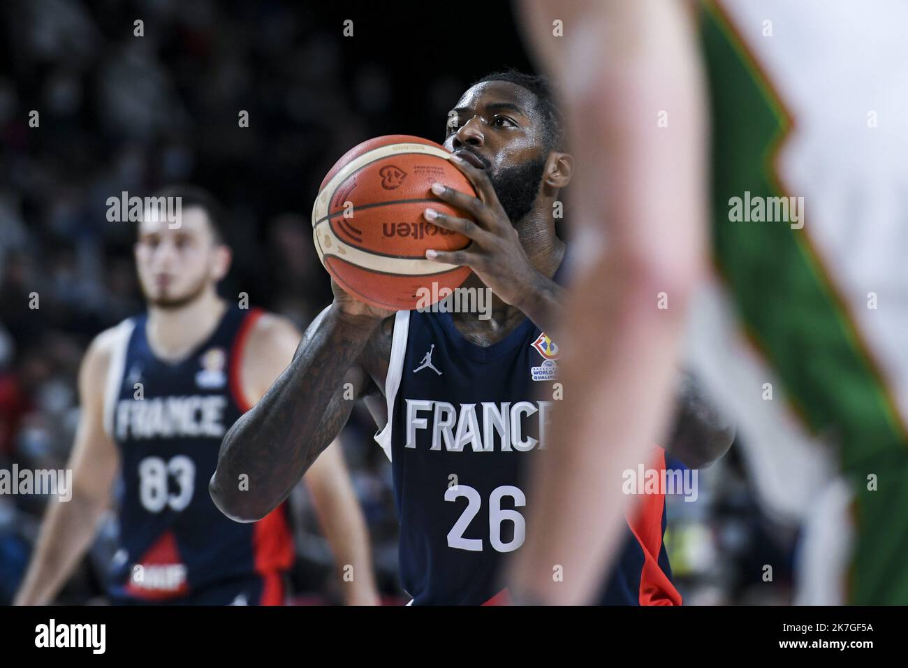 ©PHOTOPQR/LE BIEN PUBLIC/Emma BUONCRISTIANI ; ; 24/02/2022 ; Match de basket France Portugal