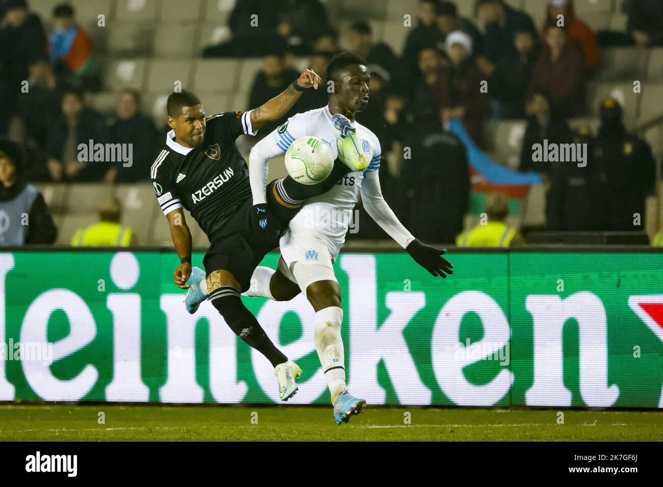 Â©PHOTOPQR/LA PROVENCE/SPEICH FrÃƒÂ©dÃƒÂ©ric ; Bakou ; 24/02/2022 ; Football : Europa Conference League UEFA Barrage retour Match : Qarabag FK ( Azerbaidjan ) - Olympique de Marseille OM au Stade Tofiq Bahramov de Bakou Bamba Dieng (OM) Feb 24th 2022 Europa league Qarabag FK ( Azerbaidjan ) - Olympique de Marseille OM (France)  Stock Photo