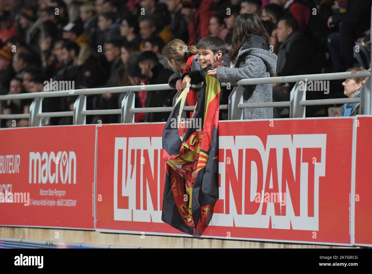 Écharpe Supporter Dragons Catalans ISC Double Face - Rugby Perpignan