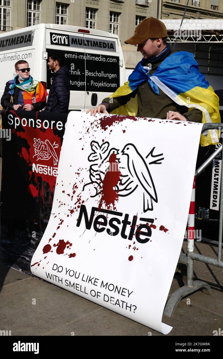 ©Francois Glories/MAXPPP - 19/03/2022 The Swiss food giant Nestlé ...