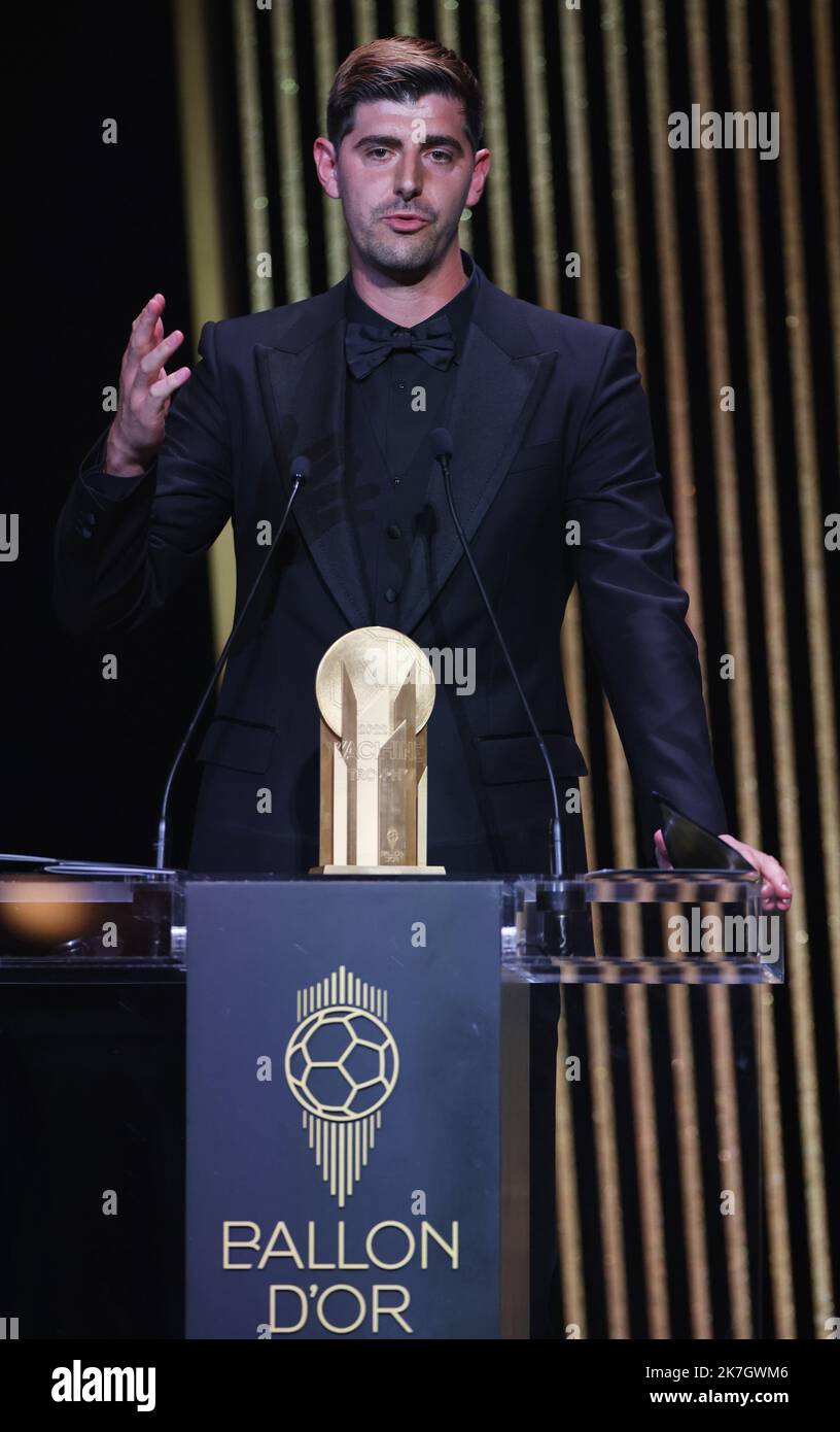 Paris, France. 17th Oct, 2022. Real Madrid's Belgian goalkeeper Thibaut