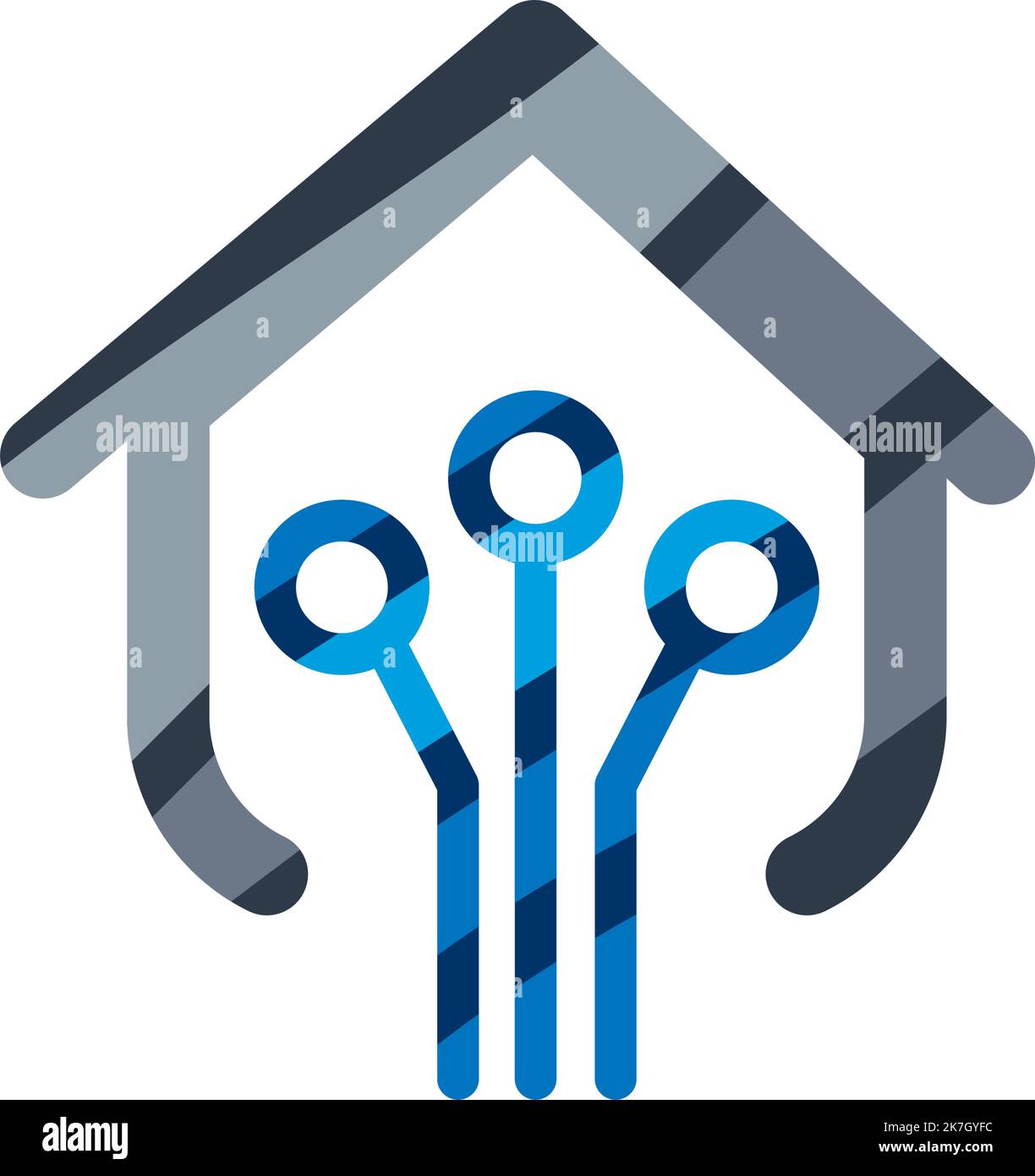 flat smart house icon Stock Vector Image & Art - Alamy