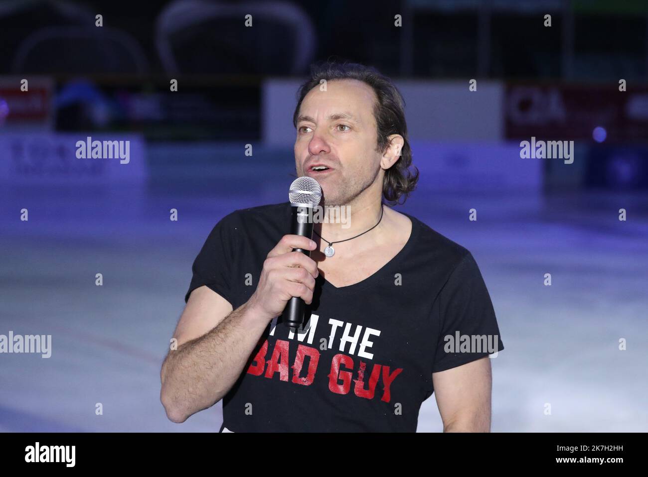 Thierry Larret / Maxppp.Patinage Artistique. Tournee de l'Equipe de France de Patinage Artistique. Patinoire de Clermont Metropole. Clermont-Ferrand le 3 Avril 2022. Philippe CANDELORO  Stock Photo