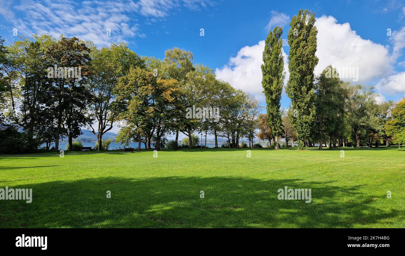 Autumn holidays at the beautiful Lake Constance Stock Photo