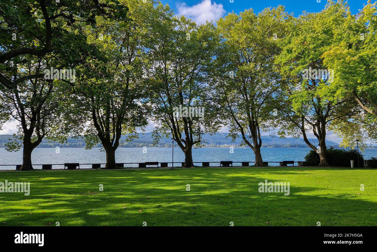 Autumn holidays at the beautiful Lake Constance Stock Photo