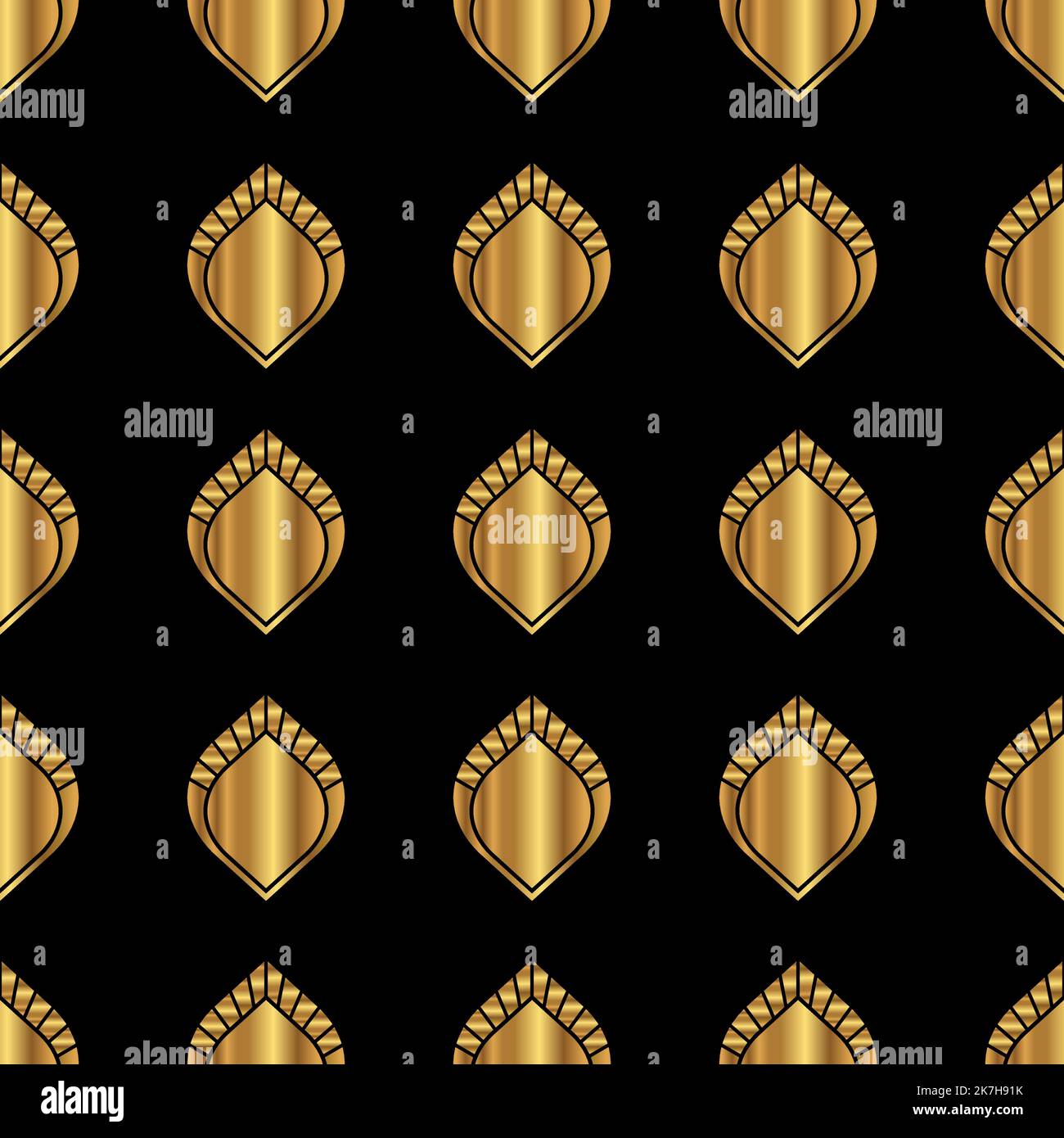 Art Deco Style Seamless Pattern Stock Vector