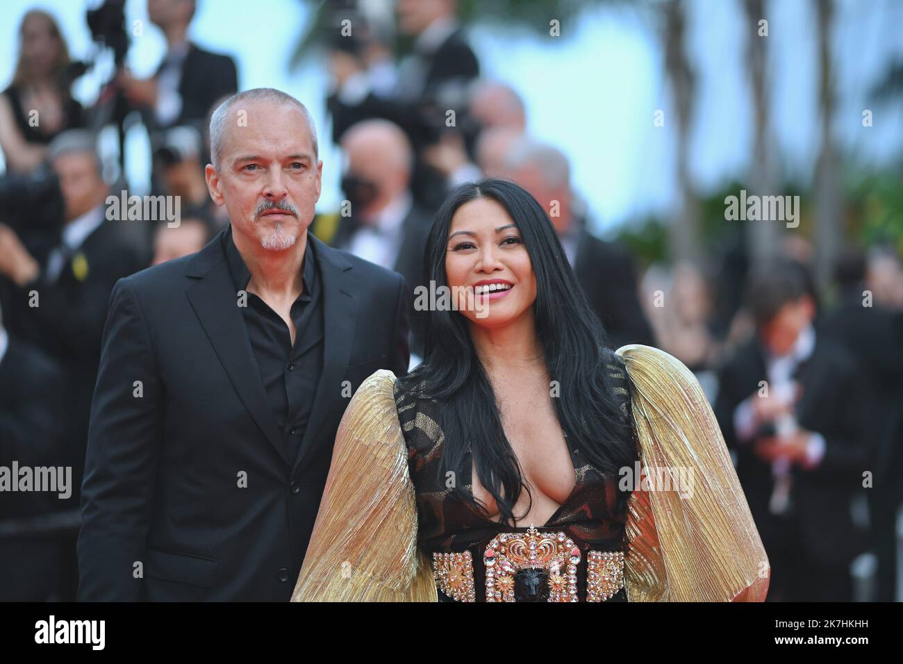 ©franck castel/MAXPPP - 20220005 Celebrity Sightings Day 2 The 75th Annual Cannes Film Festival. Anggun CANNES, FRANCE - MAY 18 Stock Photo