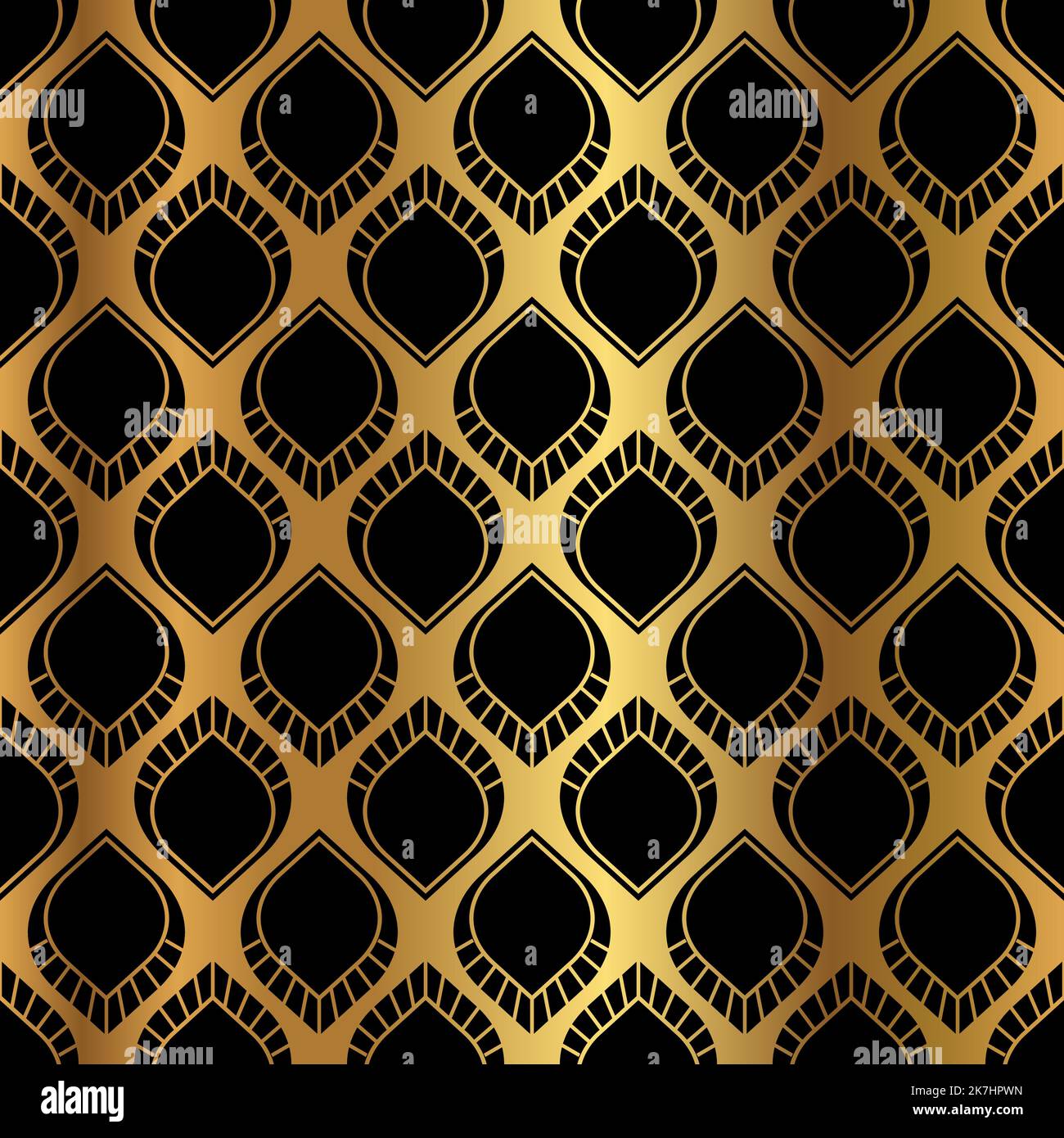 Gold Black Art Deco Vintage Pattern Design Stock Vector Image & Art - Alamy