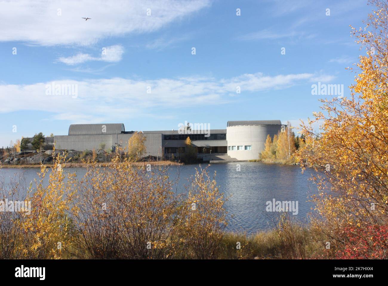 Prince of Wales Northern Heritage Centre seen across Frame Lake