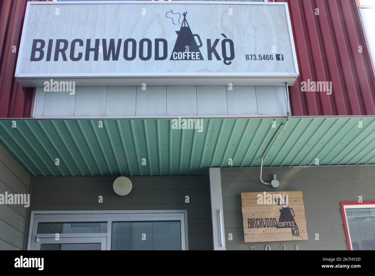 Birchwood Cafe, Yellowknife, Northwest Territories, Canada Stock Photo