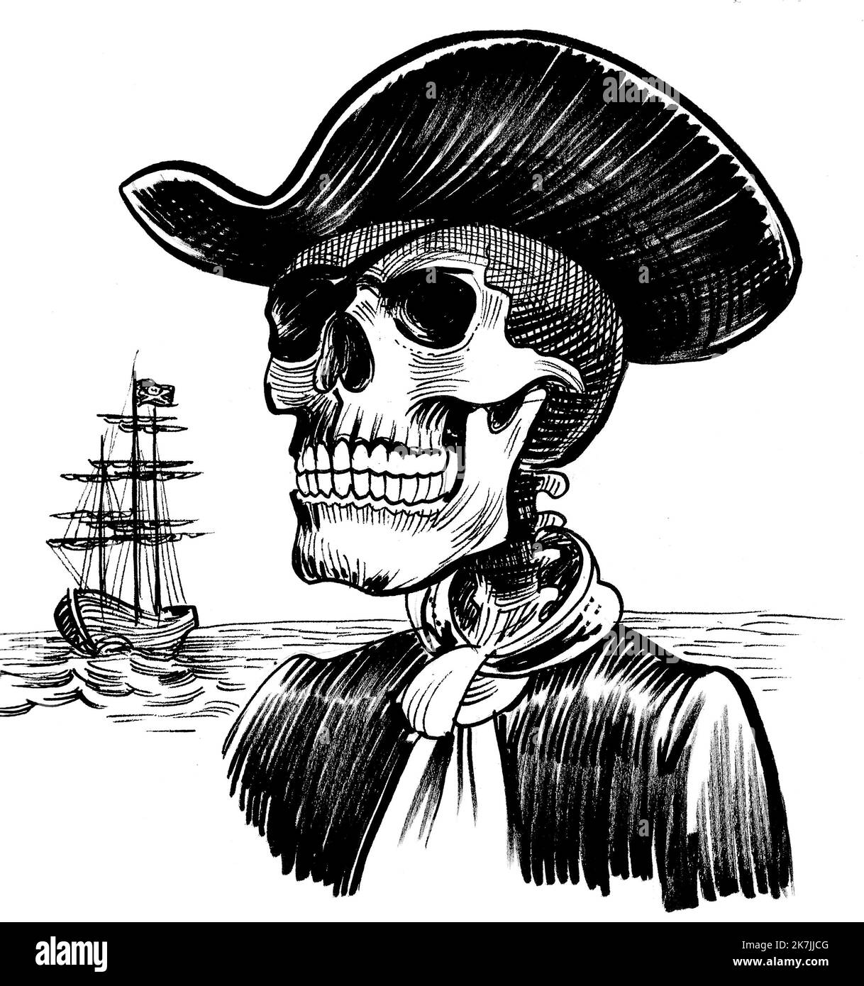 pirate hat drawing side view
