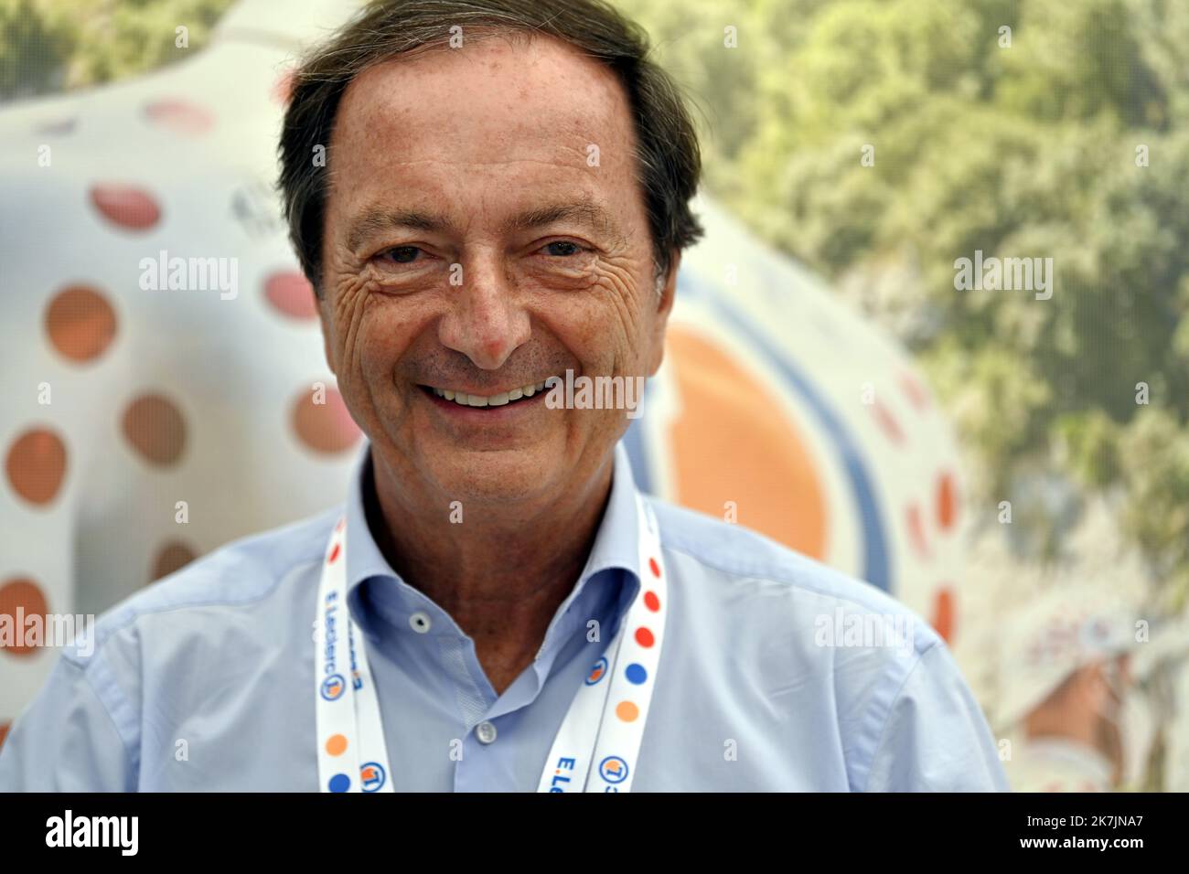 ©PHOTOPQR/L'EST REPUBLICAIN/Alexandre MARCHI ; LILLE ; 06/07/2022 ; SPORT - CYCLISME - TOUR DE FRANCE 2022 - 109 EME EDITION - TDF - 5 EME ETAPE - LILLE - WALLERS ARENBERG PORTE DU HAINAUT. Lille 6 juillet 2022. Michel-Edouard LECLERC sur le Tour de France. PHOTO Alexandre MARCHI. - The 109th edition of the Tour de France cycling race takes place from 01 to 24 July 2022 -  Stock Photo