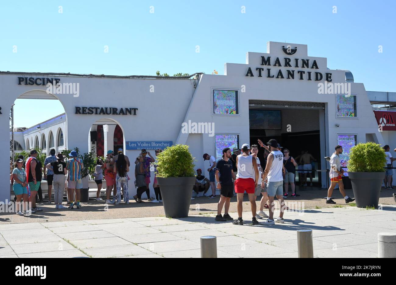 Â©PHOTOPQR/L'INDEPENDANT/Clementz Michel ; PORT BARCARES ; 14/07/2022 ; ART CULTURE ET SPECTACLE / ELECTRO MUSIC FESTIVAL EMF ELECTROBEACH 2022 / SICOTHEQUE CLUB LE MARINA ATLANTIDE - POOL PARTY AT MARINA ATLANTIDE WITH DJ KUNGS Stock Photo