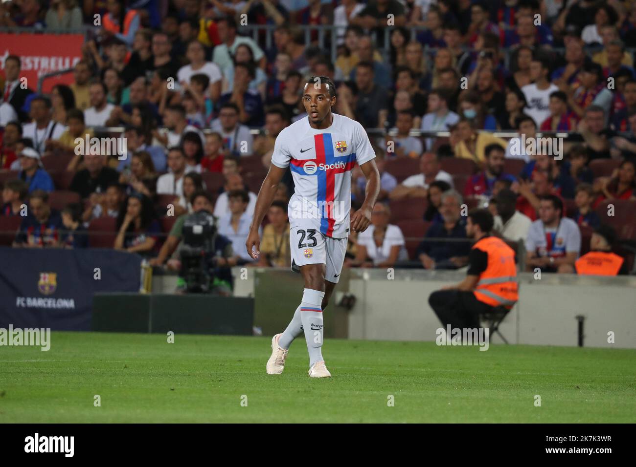 ©Manuel Blondeau/AOP Press/MAXPPP - 24/08/2022 Barcelona Jules Kounde of FC Barcelona during the friendly football match between FC Barcelona and Manchester City, on August 24, 2022 at Camp Nou Stadium in Barcelona, Spain. Stock Photo