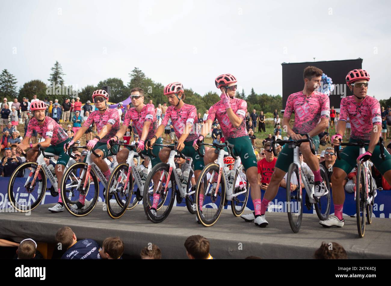 ©Laurent Lairys/MAXPPP - Team EF Education - Easypost during the Bretagne Classic Ouest-France, Grand Prix de Plouay Cycling race on August 28, 2022 in Plouay, France - Photo Laurent Lairys / MAXPPP Stock Photo
