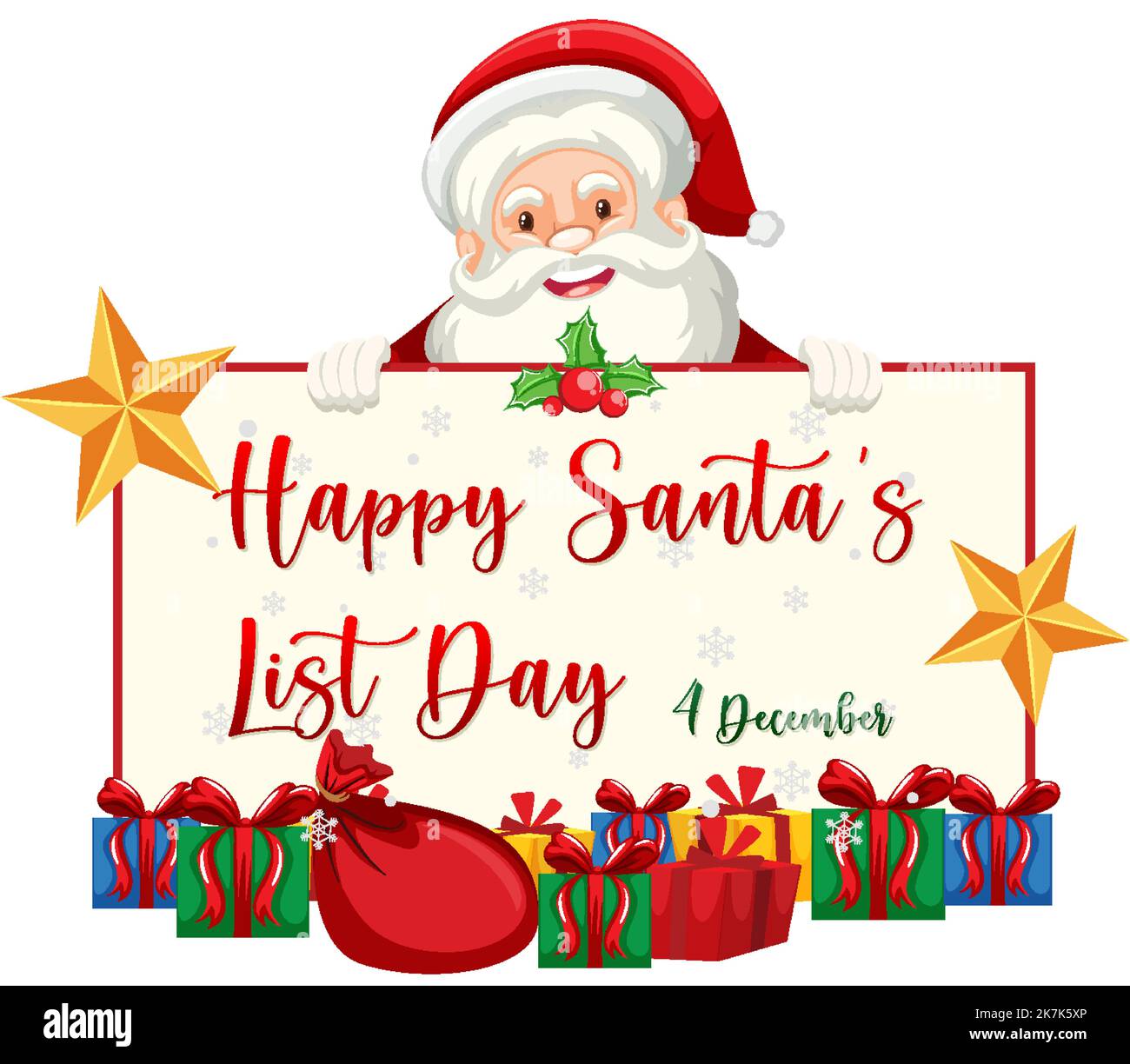 Happy Santa's List Day banner design illustration Stock Vector Image ...
