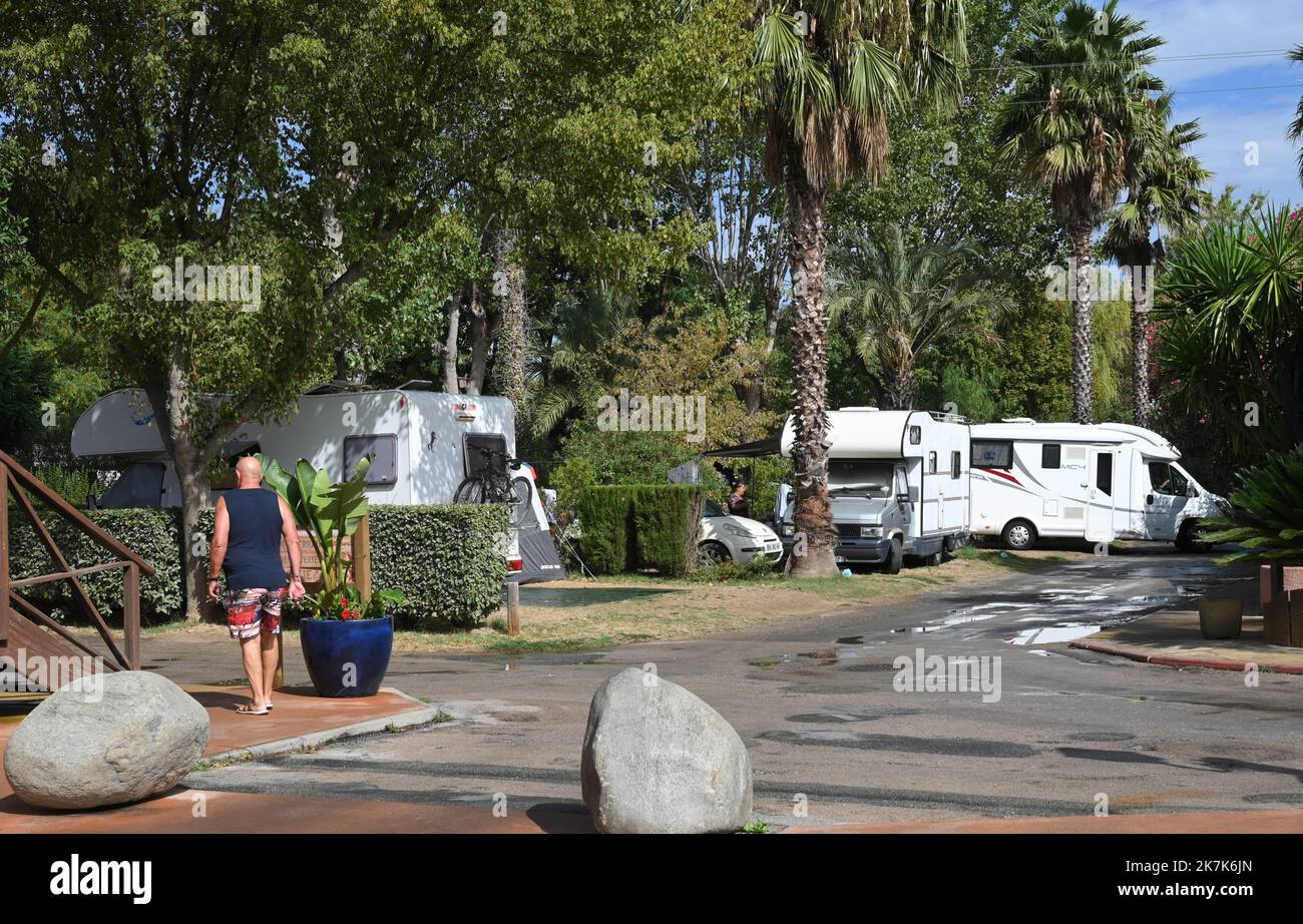 ©PHOTOPQR/L'INDEPENDANT/Clementz Michel ; ARGELES SUR MER ; 03/09/2022 ; TOURISME / BILAN DE LA SAISON ESTIVAL / CAMPING LES GALETS A ARGELES SUR MER / Stock Photo