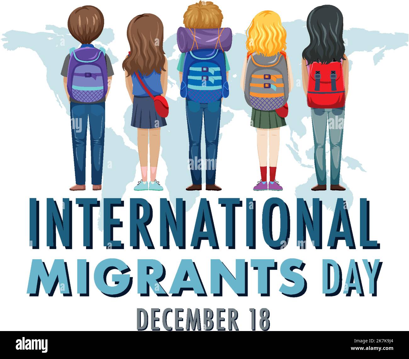 International Migrants Day Banner Design illustration Stock Vector ...