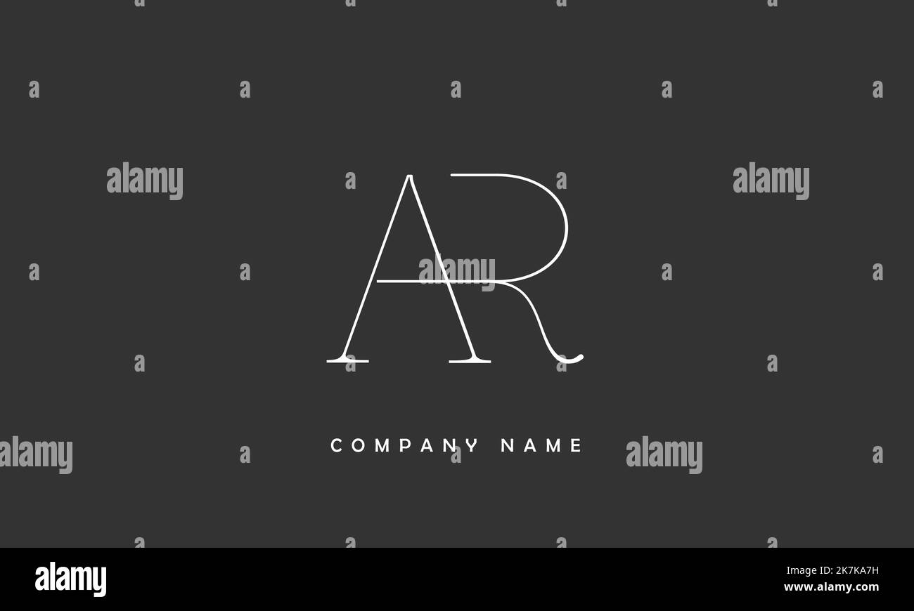 AR, RA Abstract Letters Logo Monogram Stock Vector