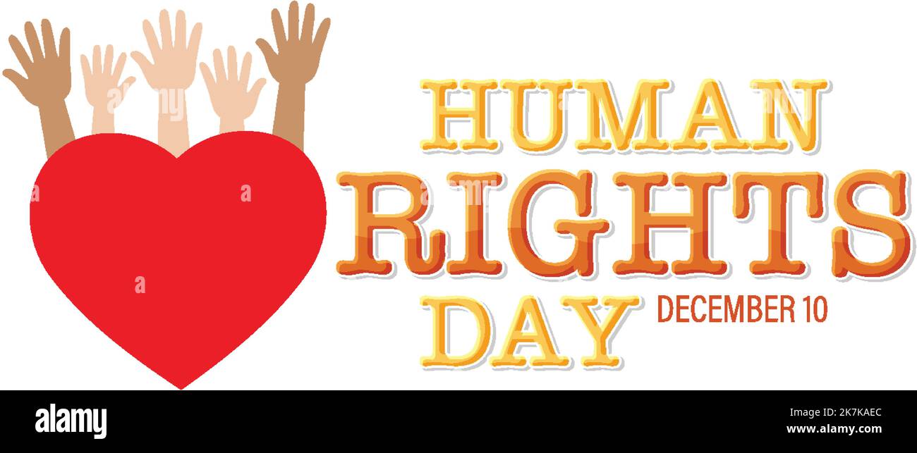 International Human Rights Day Banner Design illustration Stock Vector