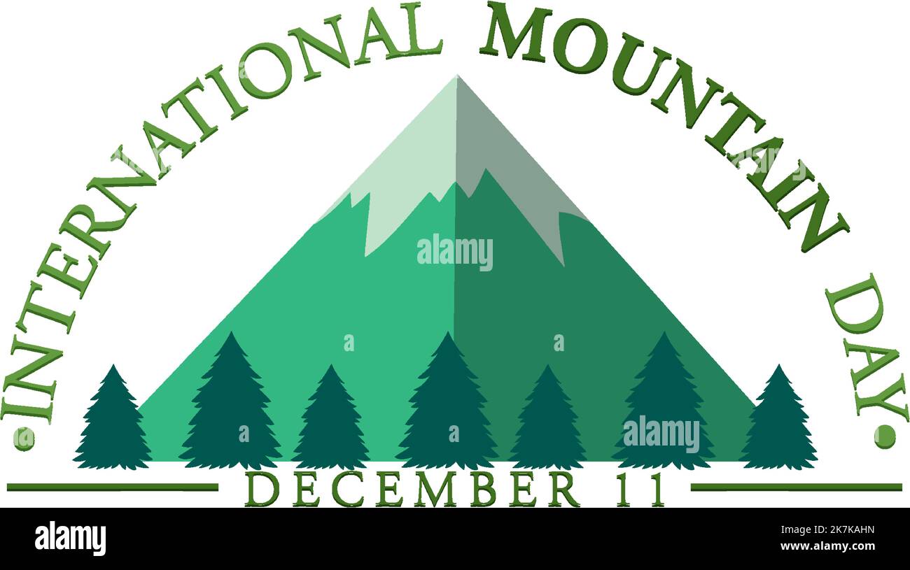 International Mountain Day Poster Template illustration Stock Vector
