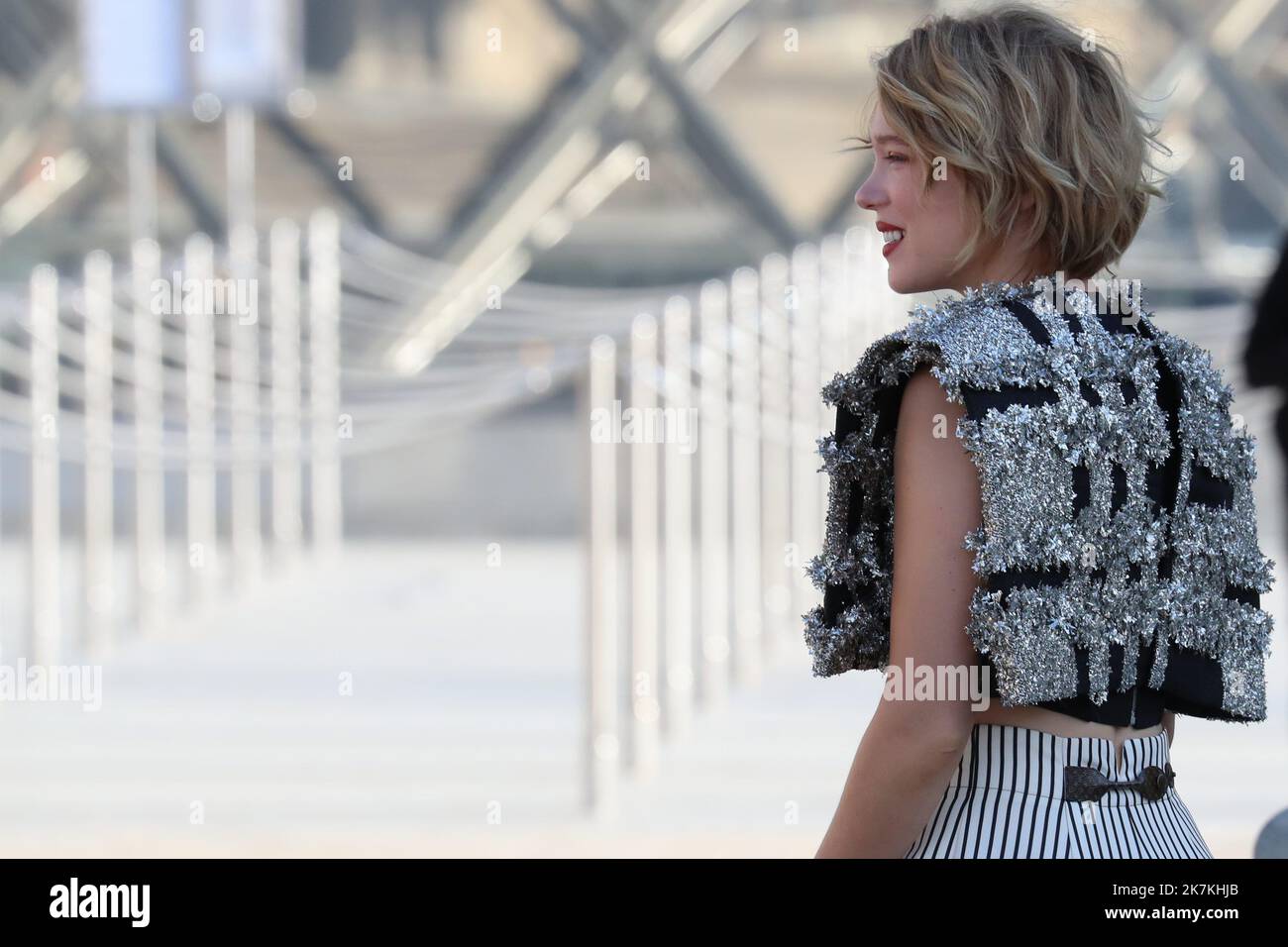 Lea Seydoux - People arriving at the Louis Vuitton PAP F/W 2019/2020  fashion show in Paris. defile de mode pret-a-porter autome-hiver 2019/2010  Chanel a Paris. (Photo by Lionel Urman/Sipa USA Stock Photo - Alamy
