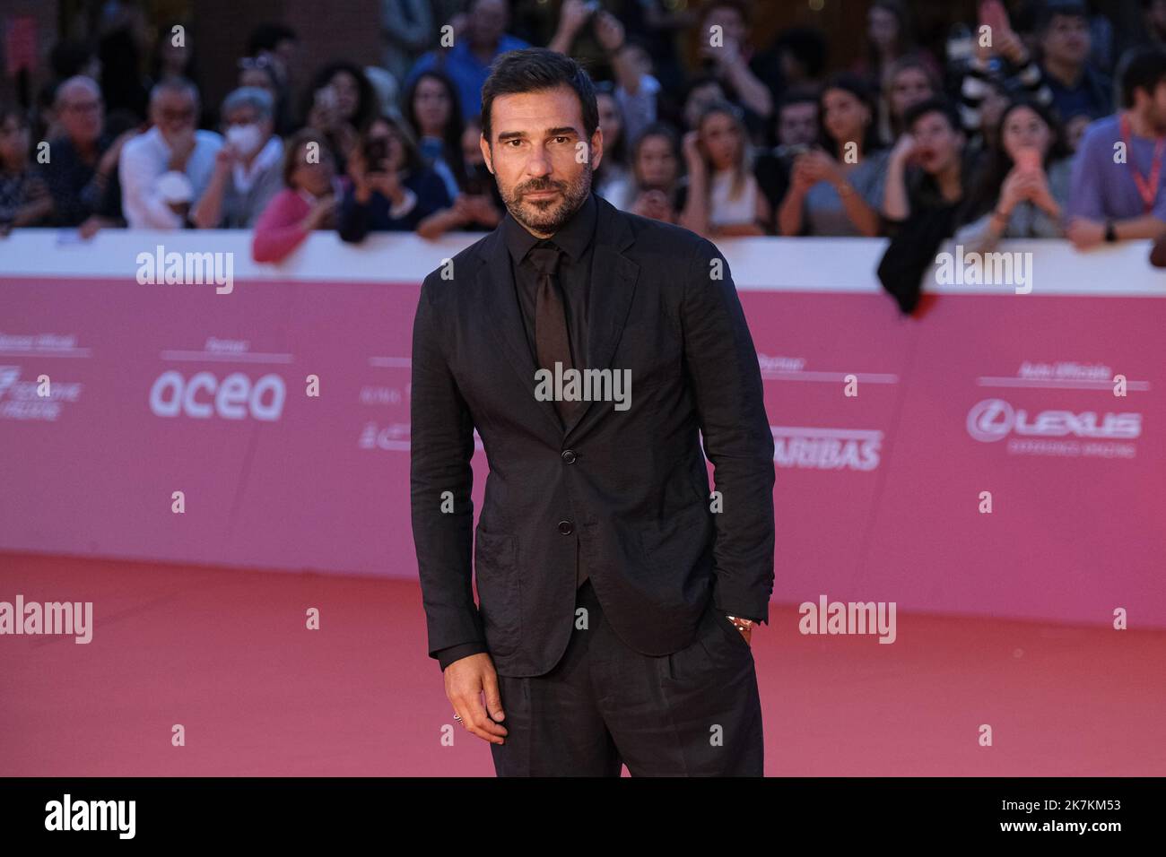 red armani suit