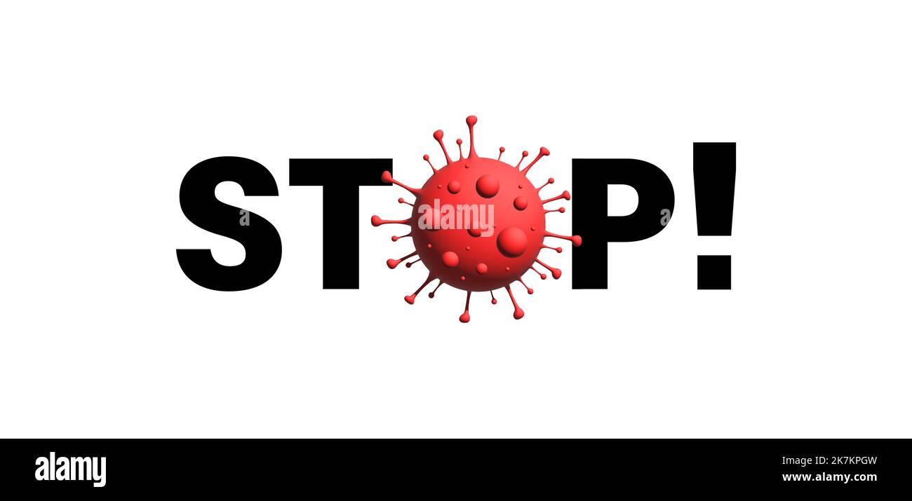 Stop monkey pox virus illustration on white background Stock Vector ...