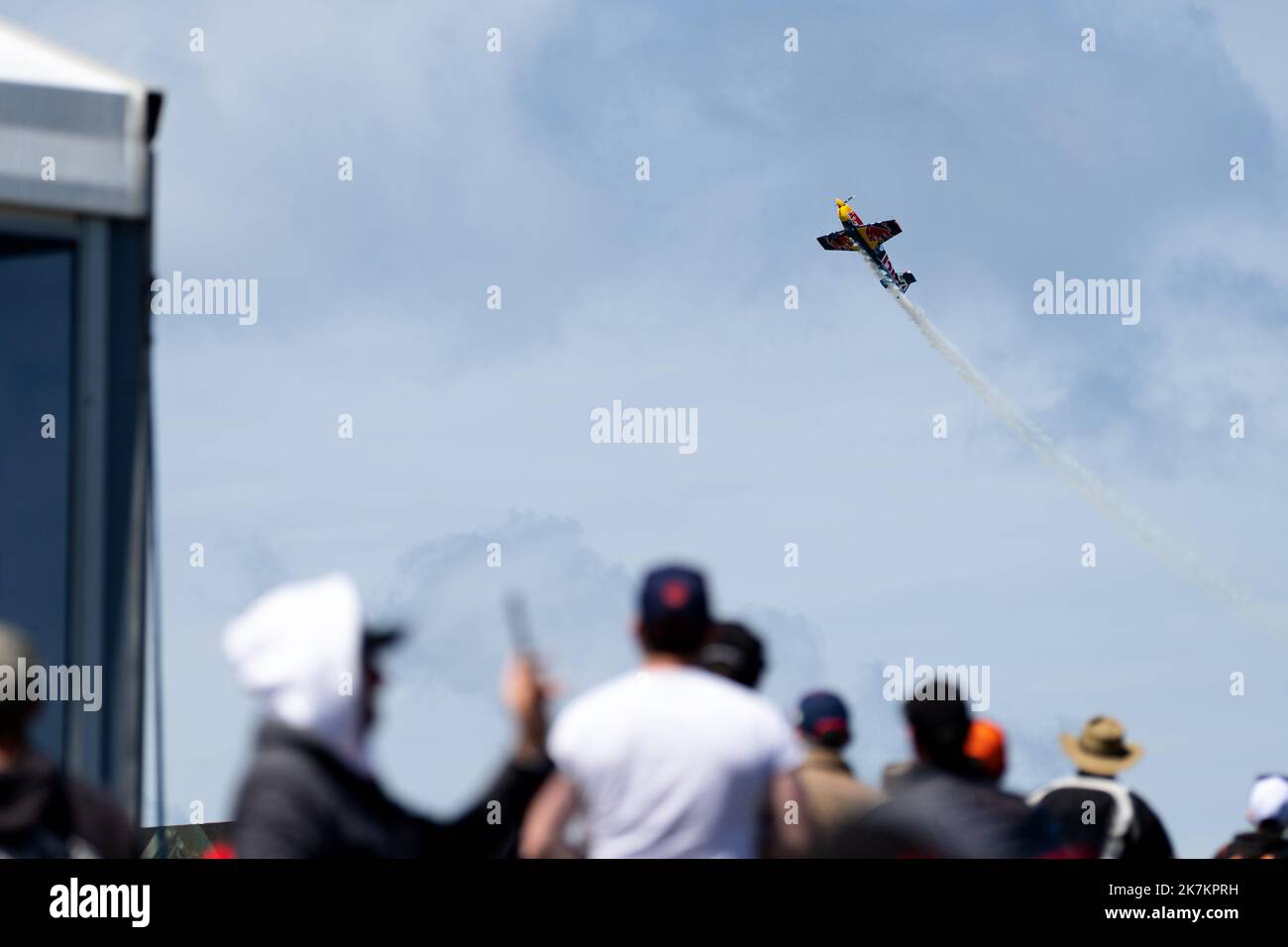 Phillip Island, Australia, 16 October, 2022. A Red Bull stunt plane ...
