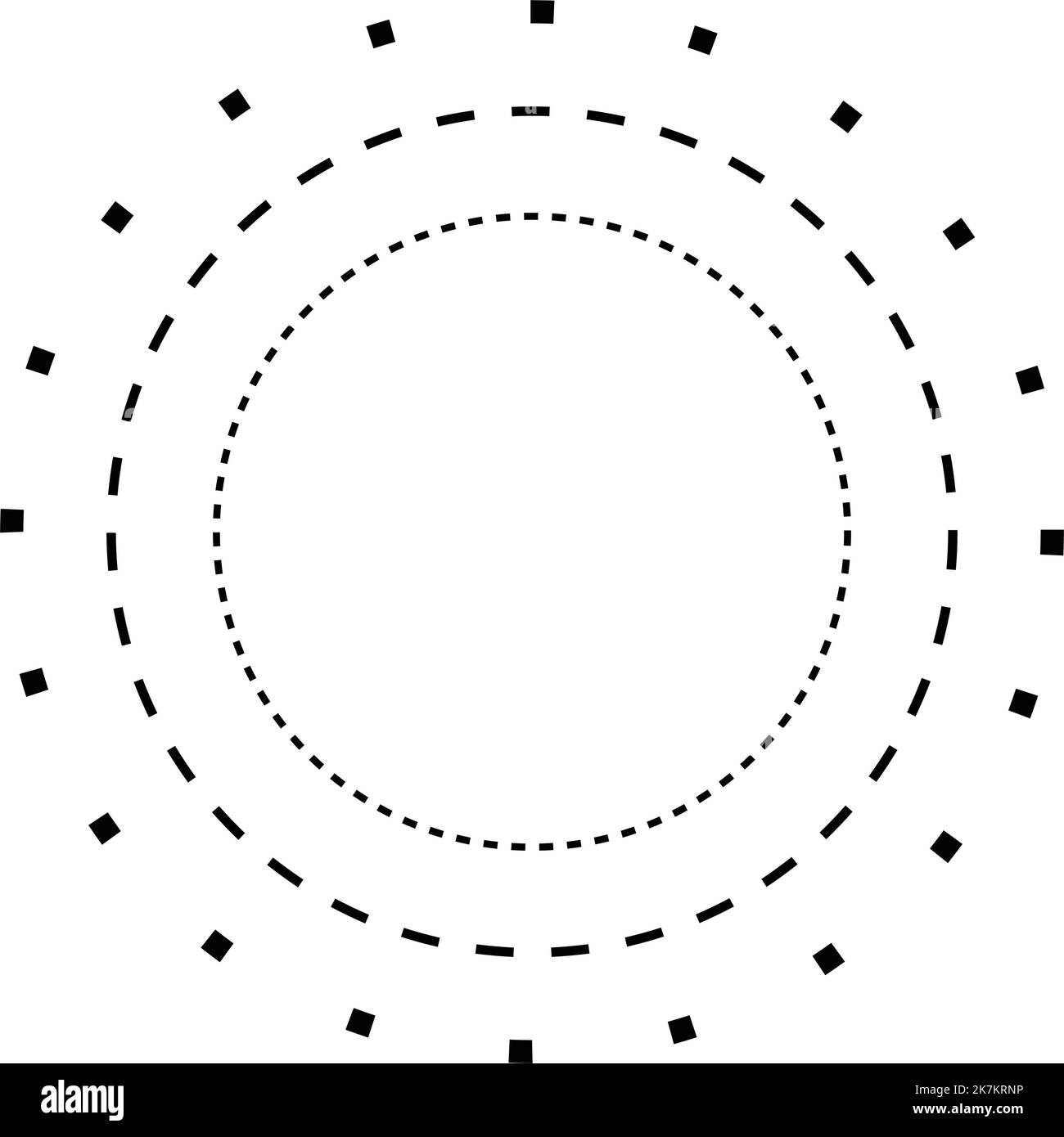Tracing circle shape lines element for preschool, kindergarten and