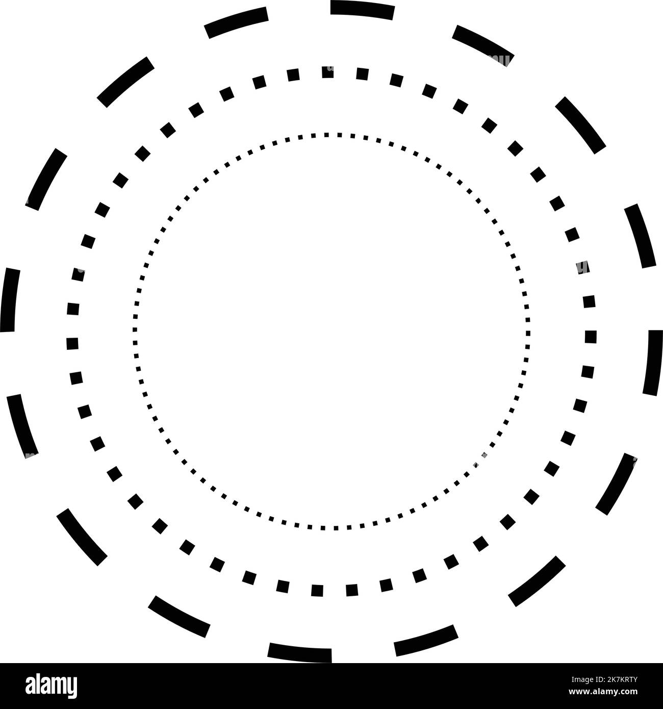 Tracing circle shape lines element for preschool, kindergarten and