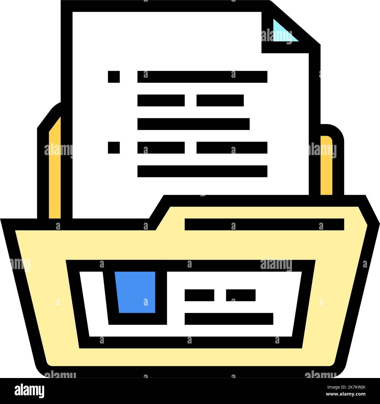 document folder color icon vector illustration Stock Vector Image & Art ...