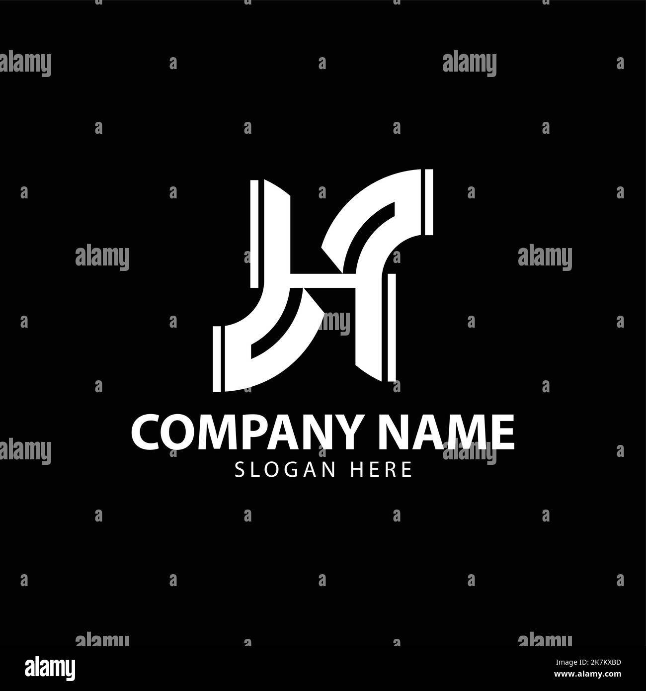 beautiful and creative letter h logo icon template Stock Vector Image