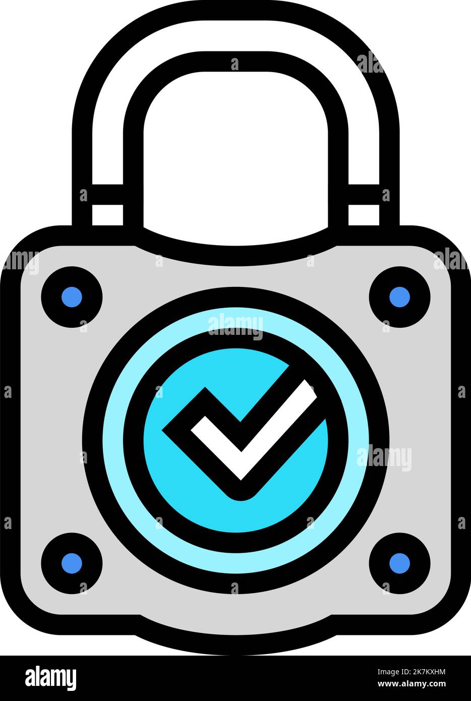 safety padlock color icon vector illustration Stock Vector Image & Art ...