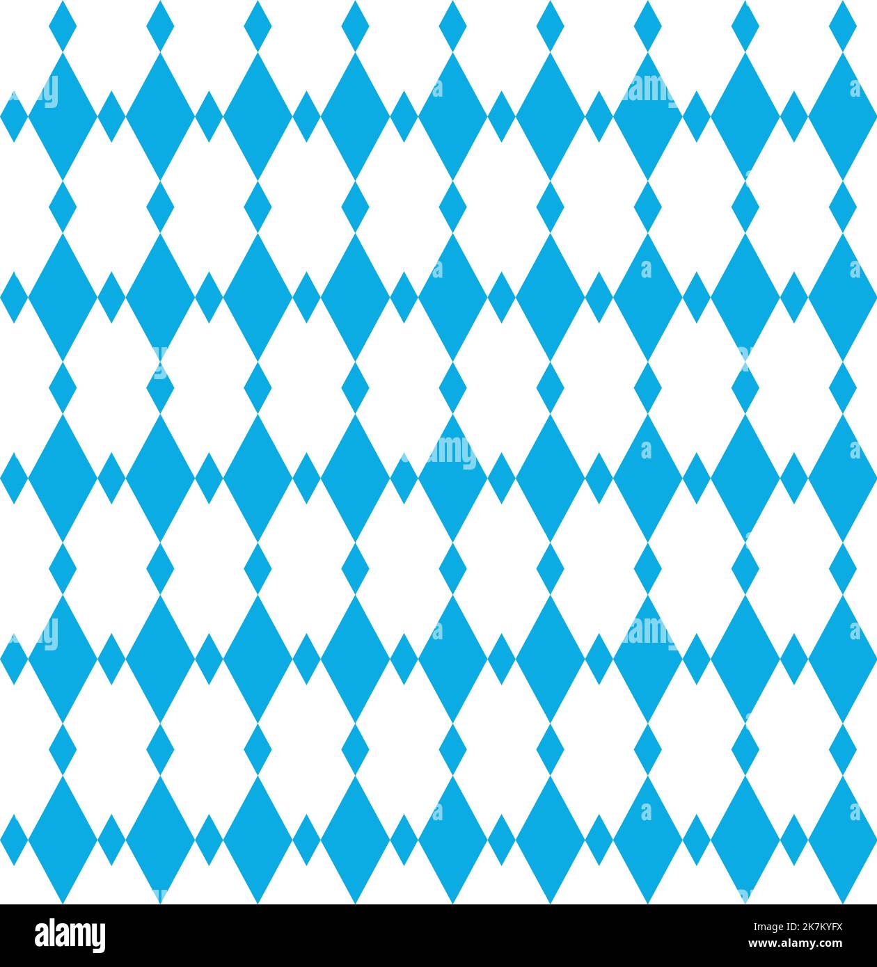 Seamless Oktoberfest and Bavarian blue geometric background. Pattern on