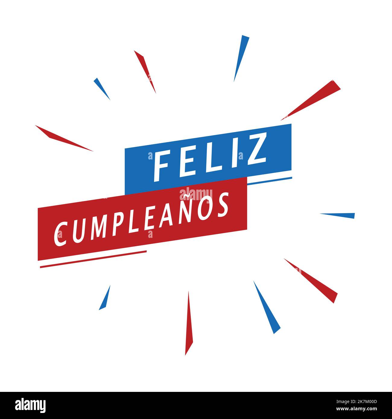 Feliz Cumpleanos, translated Happy Birthday in Spanish. Stylish