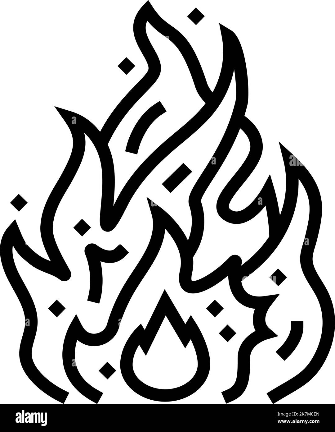 flame fire line icon vector illustration Stock Vector Image & Art - Alamy