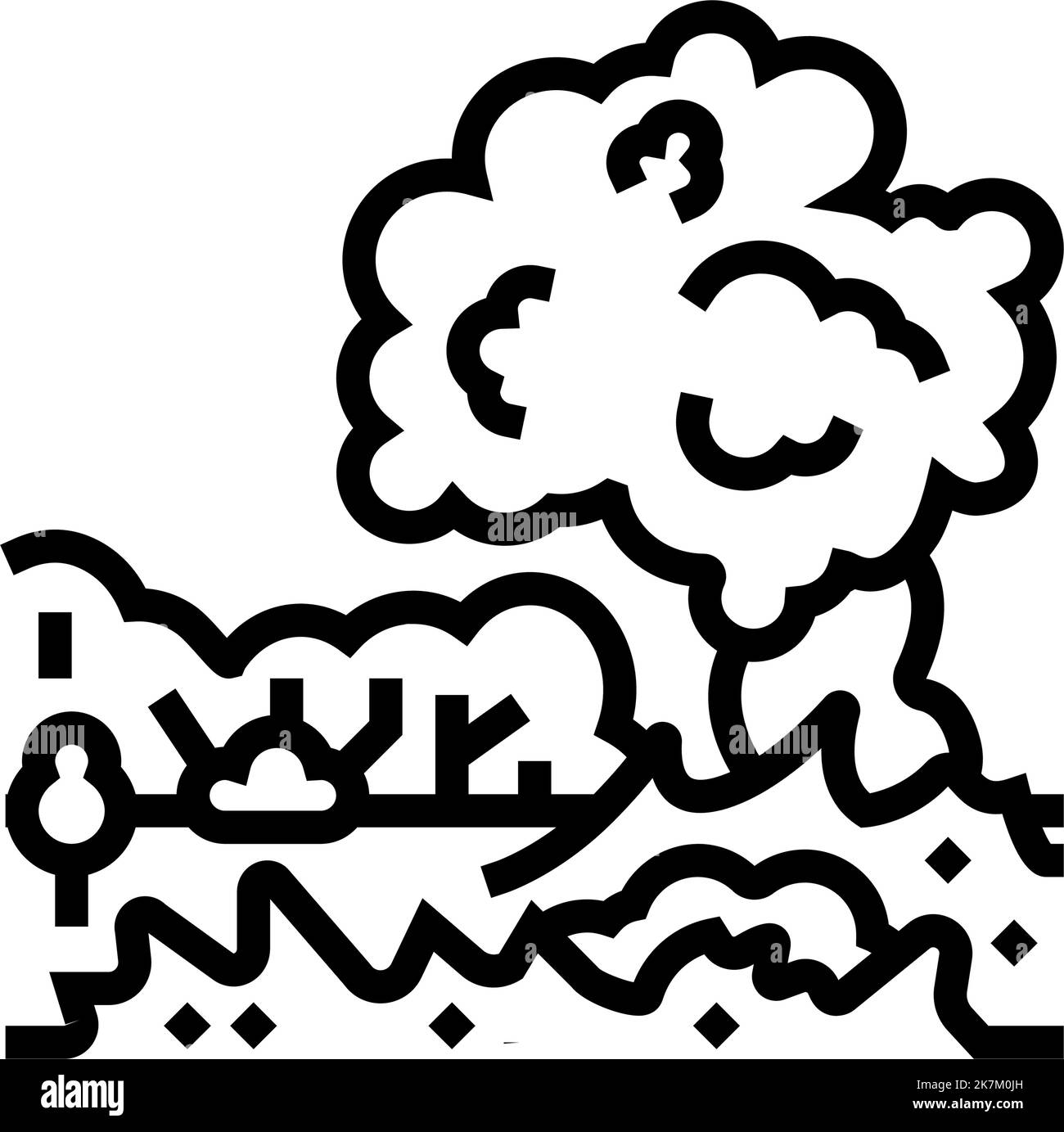 wildfire fire line icon vector illustration Stock Vector Image & Art ...