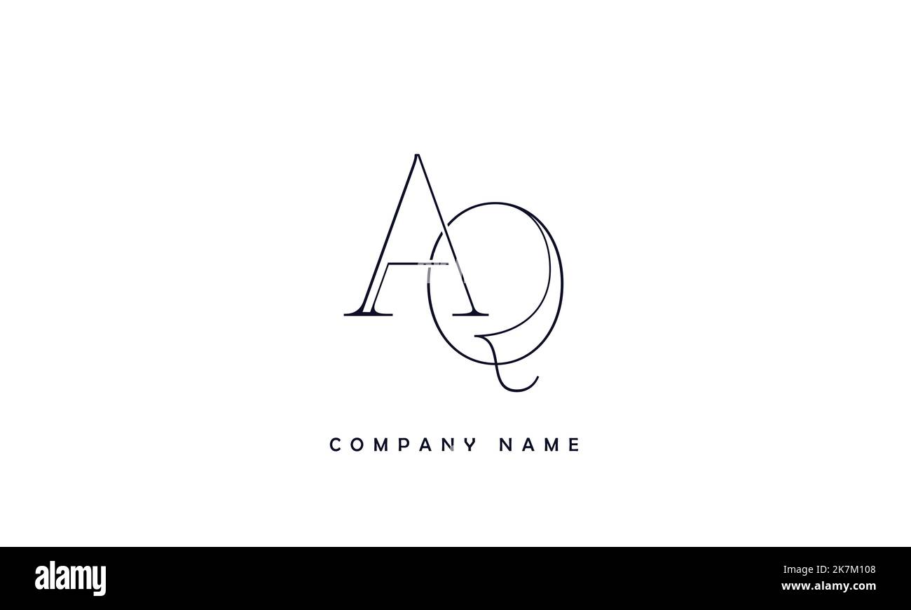 AQ, QA Abstract Letters Logo Monogram Stock Vector