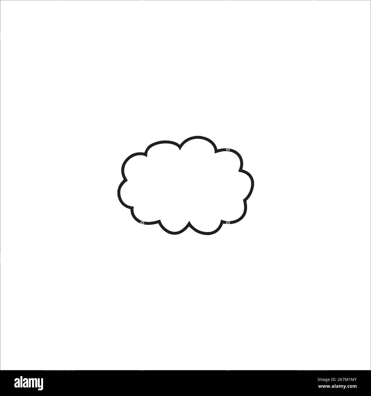 Cloud icon vector illustration on white isolated background. Stock Vector