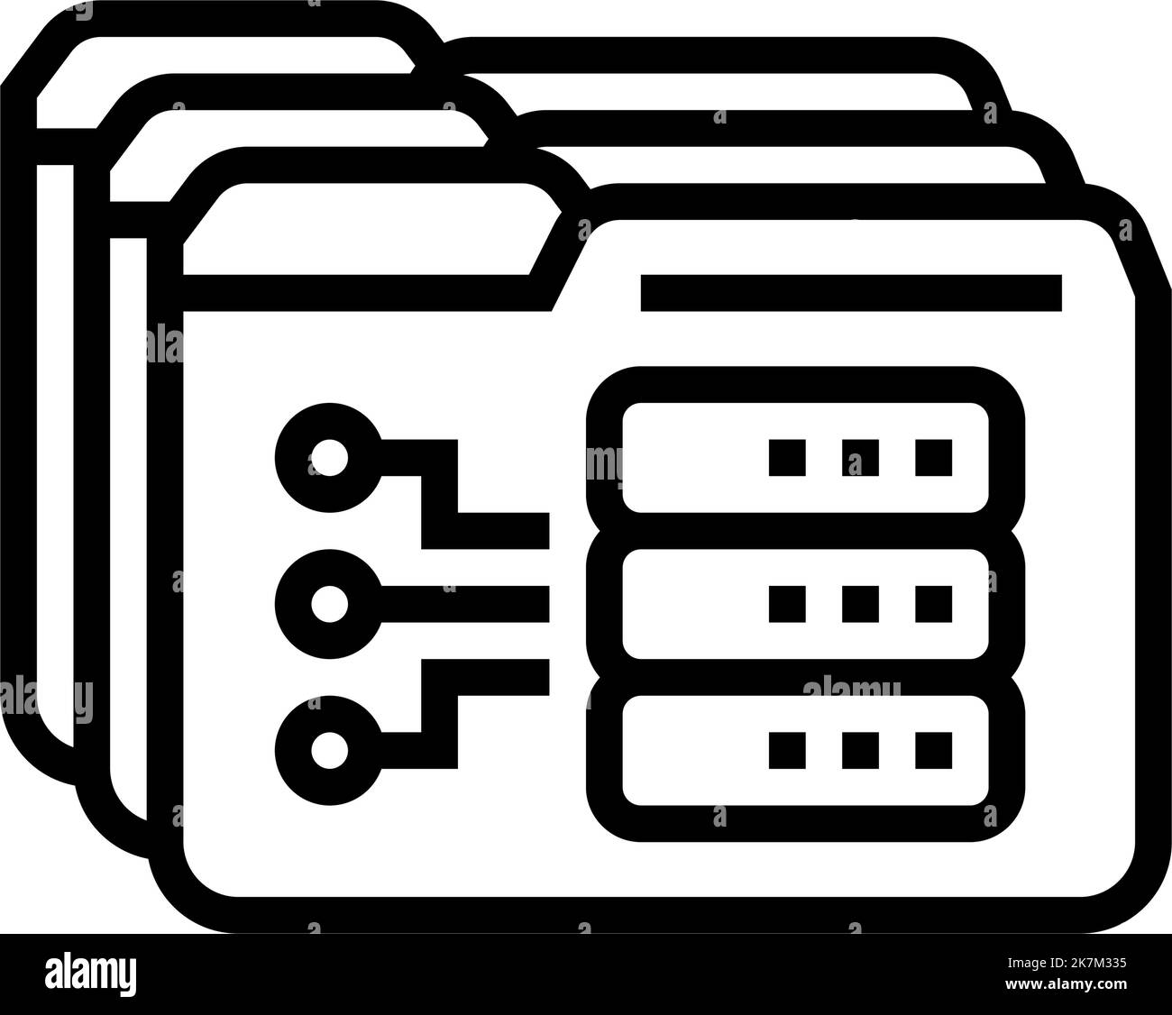 storage folder line icon vector illustration Stock Vector Image & Art ...