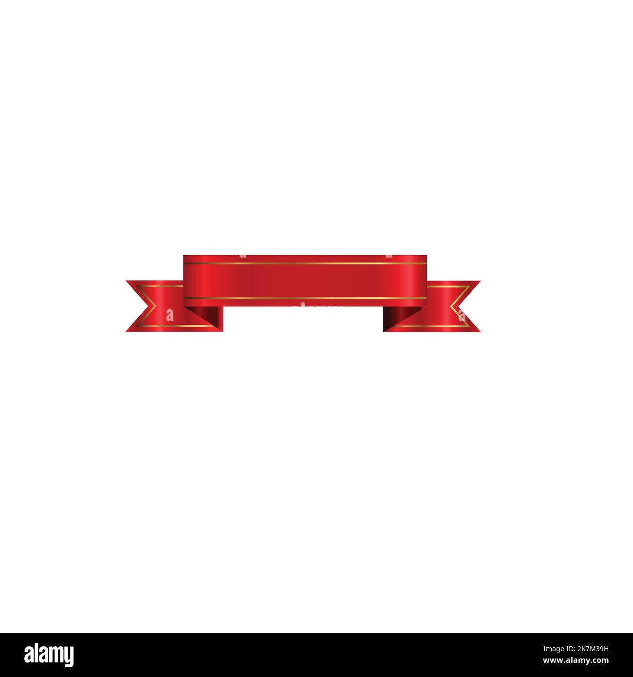 Red ribbon banner on white isolated background Stock Vector Image & Art ...