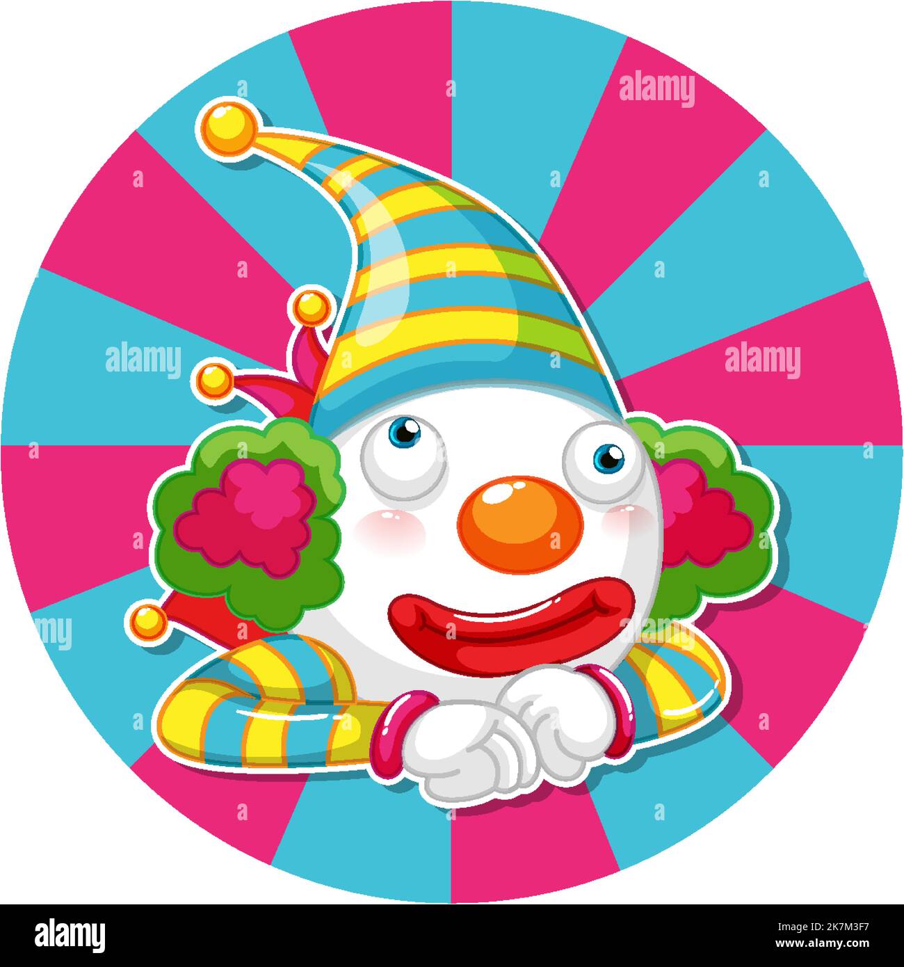 Circus clown colourful icon banner illustration Stock Vector Image ...