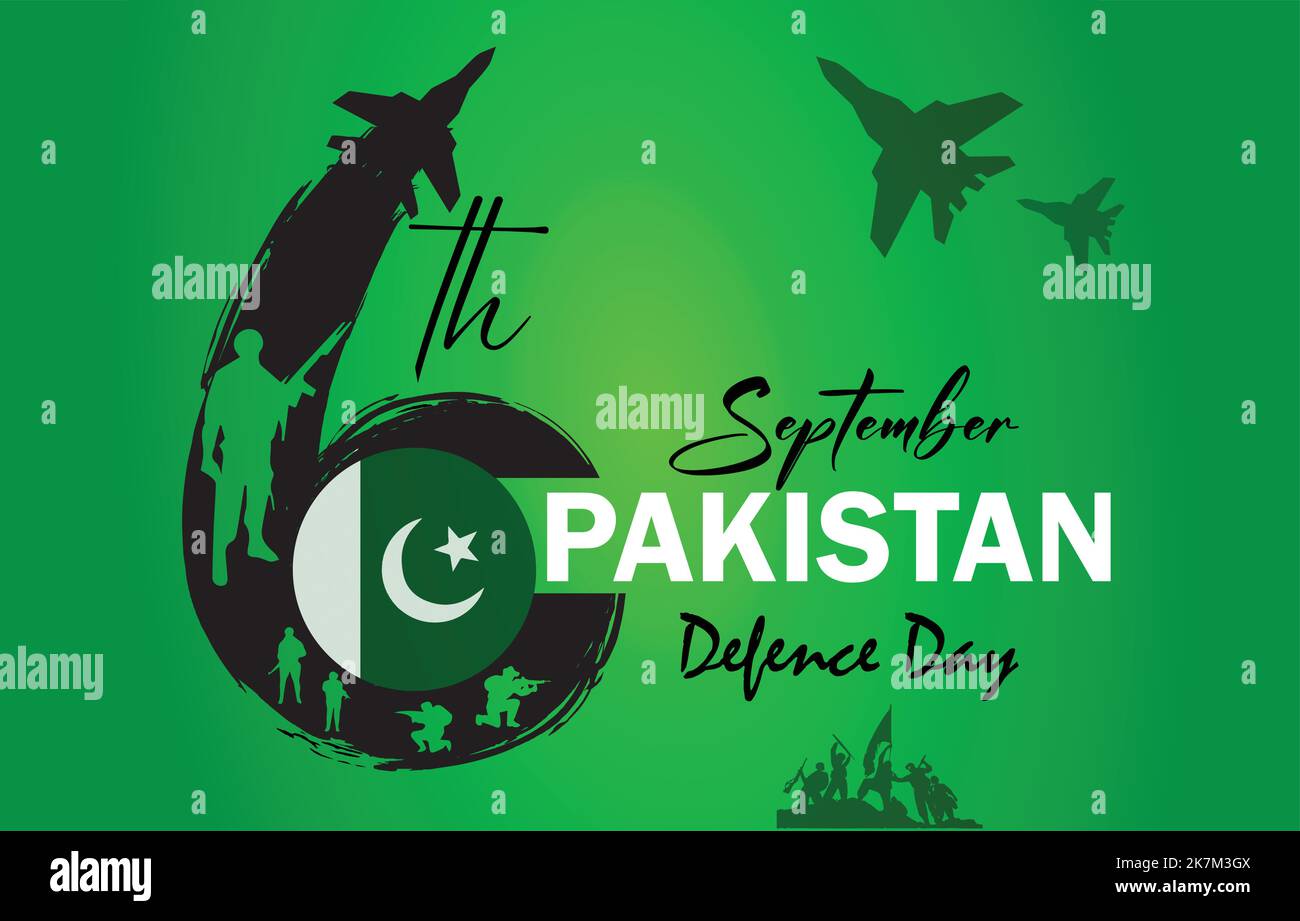6th september poster,defence day of pakistan. translate: youm e Difa pakistan.vector illustration, of pakistan defence day, Stock Vector